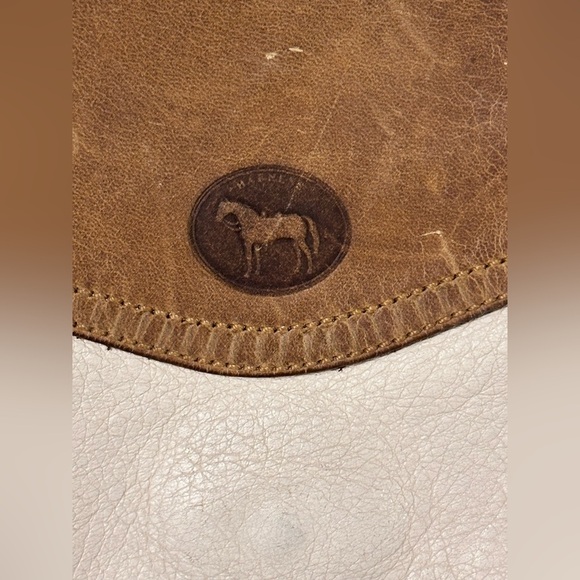 Harness Collection by Michael Bianco Brown & White Crossbody Saddle Bag - Picture 5 of 6